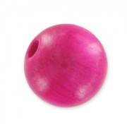 Redondas de madera 10 mm Fucsia x10