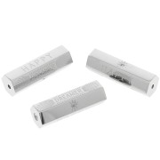 Cuenta cilíndrica con mensaje Happy Dreamer con óxido de zirconio 26x9 mm - Acero inoxidable 304
