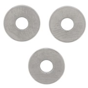 Cuenta arandela Heishi - disco plano 6x1 mm - Acero inoxidable 304 x15