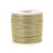 Cordón de cuero 1 mm Crema metalizado x 25 m