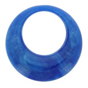 Colgante de resina calado opaco 34.5 mm - Bleu royal marbré x1