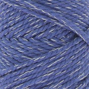 Bobina de cordón de macramé de algodón de 3 mm - Mix Azul Noche - Plateado x50m