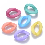 Eslabones retorcidos ovalados 30x21 mm - Opaco Multicolor mate x20