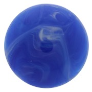 Cabujón redondo de 12 mm en resina opaca - Azul real jaspeado x1