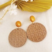 Cabujón redondo de 14 mm en resina opaca - Rojo oscuro x1