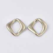 Eslabón acrílico cuadrado trenzado 33x34 mm - Dorado mate x1