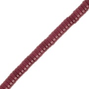 Cuentas arandalas Heishi de imitiación piedra 5x1.5mm Agate teintée Bordeaux x40cm