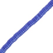 Cuentas arandalas Heishi de imitiación piedra 5x1.5mm - Agate teintée Bleu foncé x40cm
