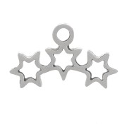 Charm de estrella 6,5x11 mm - Acero inoxidable 304 x1