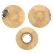 Cuentas redondas de 4mm - Acero inoxidable dorado 316L x10