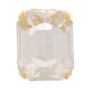 Cristal engaste Aurora A4610 Step Cut Octagon 10x8 mm - Dorado - Crystal x1