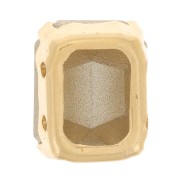 Cristal engaste Aurora A4610 Step Cut Octagon 10x8 mm - Dorado - Crystal x1