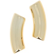 Cuentas tubo curvadas 35x11 mm en acrílico opaco - Oro x6