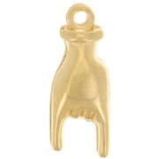 Colgante de mano - Signo de Rock and Roll - 21x8 mm - Dorado oro fino x1