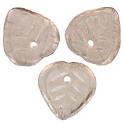 Dijes de hoja de vidrio 9 mm - Topacio ahumado claro x25