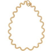 Colgante gota ondulada 41x31 mm - Acero inoxidable 316L Dorado x1