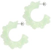 Aros flor de acetato 49 mm - Liquen nacarado x2