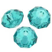 PureCrystal 5040 Cuentas redondas aplanadas de 4 mm - Circonio Azul x20