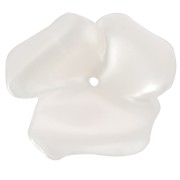 Cuenta flor de resina opaca 40 mm - Blanco nacarado x1