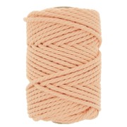 Bobina de cordón de algodón para macramé de 5 mm - Albaricoque x50m