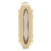 Aurora Cristal engaste A4161 Ovalado Clásico Largo 15x5 mm - Dorado - Esmeralda x1