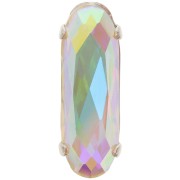 Cristal engaste Aurora A4161 Ovalado Clásico Largo 21x7 mm - Rodio - Cristal AB x1