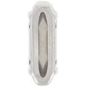Cristal engaste Aurora A4161 Ovalado Clásico Largo 21x7 mm - Rodio - Diamante Negro x1