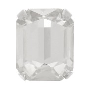 Cristal engaste Aurora A4610 Step Cut Octagon 8x6 mm - Rodio - Cristal x1