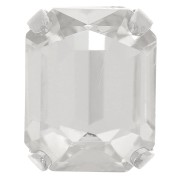 Cristal Aurora A4610 Octágono talla escalonada 10x8 mm - Plata - Cristal x1
