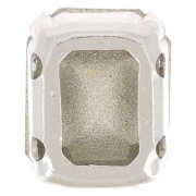 Cristal engaste Aurora A4610 Step Cut Octagon 10x8 mm - Plata - Esmeralda x1