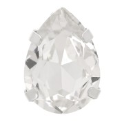 Cristal engastado Aurora A4320 Gota 8x6 mm - Rodio - Cristal x1