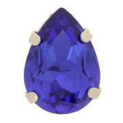 Cristal engastado Aurora A4320 Gota 8x6 mm - Rodio - Azul Capri x1
