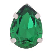 Cristal engastado Aurora A4320 Gota 8x6 mm - Rodio - Esmeralda x1