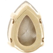Cristal engastado Aurora A4320 Gota 14x10 mm - Oro - Diamante negro x1