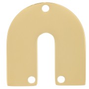 Espaciador en forma de U 17x16mm - Acero inoxidable dorado 316L x1