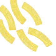 Tubo acrílico transparente 32x8 mm efecto craquelado - Amarillo x6