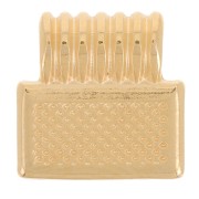 Mini colgante rectángulo de 10 mm con resina epoxi - Dorado con oro fino - Naranja x1