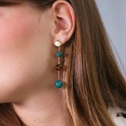 Cuenta de resina transparente 12 mm - Amarillo sol x1