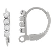 Ganchos de strass de 15 mm con anillo abierto - acero inoxidable 304 x2