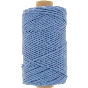 Bobina de cordón de algodón para macramé de 2 mm - Azul claro x100m