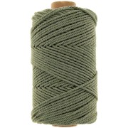 Bobina de cordón de algodón para macramé de 2 mm - Verde aguacate x100m