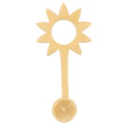 Colgante sunburst de 14x6,5 mm para cabujón de 2,2 mm - Acero inoxidable 316L doradox1