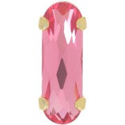 Aurora Juego de Cristales A4161 Oval Clásico Largo 15x5 mm - Oro - Rose x1
