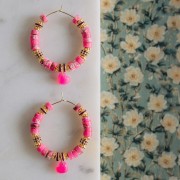 Lentejuela en forma de corazón de 9x10 mm en gema tintada - Calcedonia rosa x1