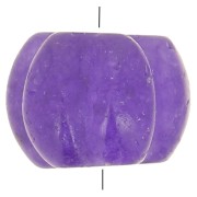 Cuenta de gema de color calabaza de 8 mm - Calcedonia violeta oscuro x1