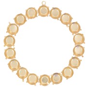 Colgante círculo 55 mm para 18 cabujones 1088 8 mm - Dorado x1