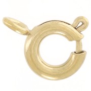 Cierre de resorte de 6 mm con anillo cerrado - Acero inoxidable 304L Dorado x1