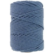 Bobina de cordón de algodón para macramé de 3 mm - Azul cobalto x100m