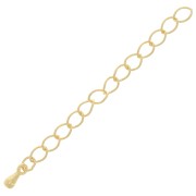 Cadena de extensión de malla Rombo 60mm- Fabricación europea - Dorado con oro fino