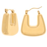 Pinzas trapezoidales planas de 24 mm - Acero inoxidable 316L dorado x2